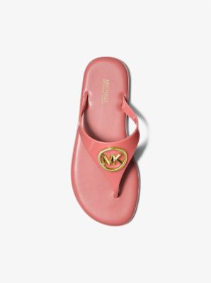 Michael kors pink flip flops on sale