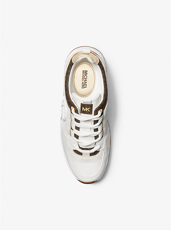 Cosmo Logo and Faux Leather Trainer image number 3