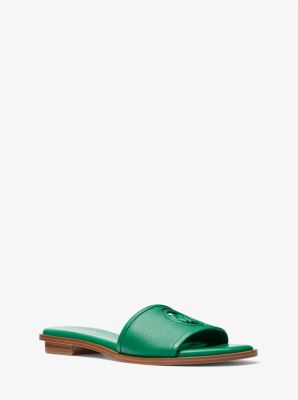 Deanna Cutout Leather Slide Sandal Michael Kors Canada