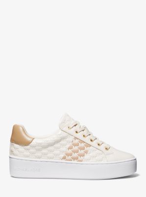 Poppy Logo Embossed Stripe Sneaker