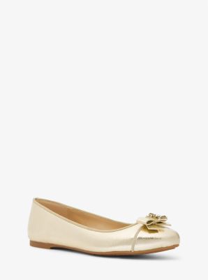 Honey Metallic Leather Ballet Flat image number 0