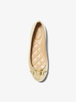 Honey Metallic Leather Ballet Flat