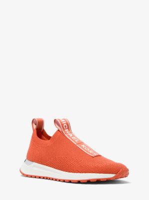 Shop Michael Kors Bodie Knit Slip-on Sneaker In Red