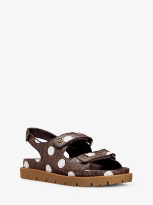 Michael Kors Holland Polka Dot Signature Logo Sandal