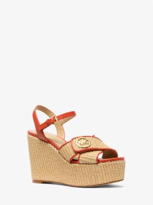 Hannah Straw Wedge Sandal