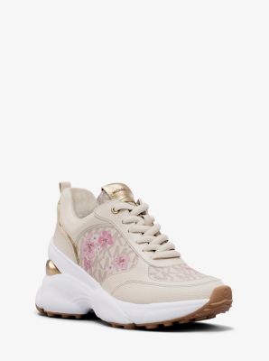 Katrina Floral Print Signature Logo Trainer