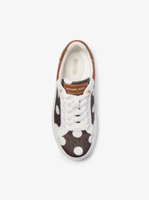 Zapatilla Romey de plataforma con logotipo de la marca y adornos tipo lunares