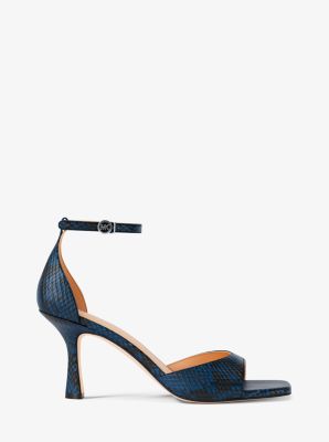 Amali Snake Embossed Sandal