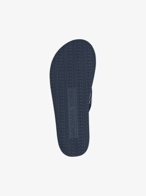 Bedford Printed Signature Logo Flip Flop in NAVY | Michael Kors