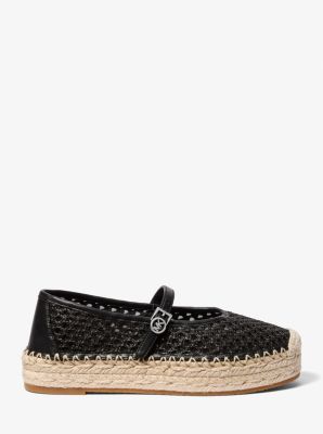 Espadrille &agrave; plateforme Belina &agrave; logo Signature in NOIR | Michael Kors