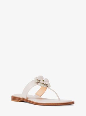 Callie Embellished Signature Logo Trim Thong Sandal