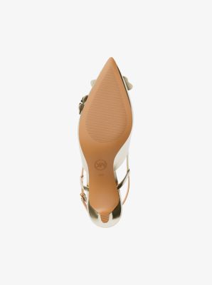 Callie Metallic Embellished Kitten Pump