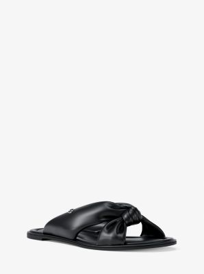 Elena Slide Sandal in BLACK | Michael Kors