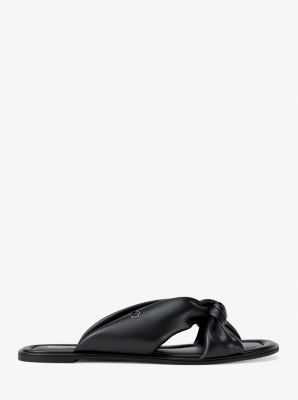 Elena Slide Sandal in BLACK | Michael Kors