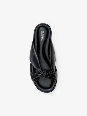 Elena Slide Sandal in BLACK | Michael Kors
