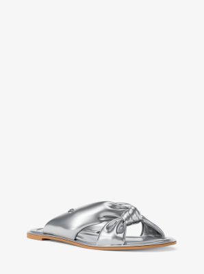 Elena Metallic Slide Sandal