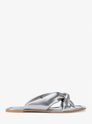 Elena Metallic Slide Sandal