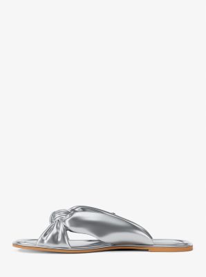 Elena Metallic Slide Sandal