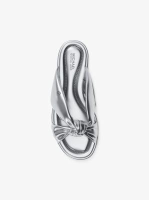 Elena Metallic Slide Sandal