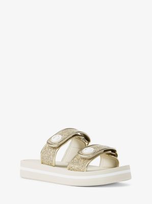 Foster Glitter-Embellished Slide Sandal