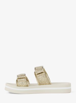 Foster Glitter-Embellished Slide Sandal