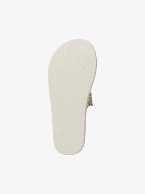 Foster Glitter-Embellished Slide Sandal