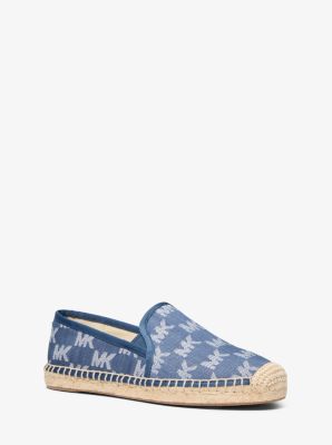 Espadrille Hastings en jacquard &agrave; logo in D&Eacute;LAV&Eacute; BLEU MOYEN | Michael Kors