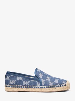 Espadrille Hastings en jacquard &agrave; logo in D&Eacute;LAV&Eacute; BLEU MOYEN | Michael Kors