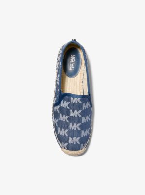 Espadrille Hastings en jacquard &agrave; logo in D&Eacute;LAV&Eacute; BLEU MOYEN | Michael Kors
