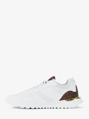 Jesse Mixed-Media Trainer in OP WHT/BROWN | Michael Kors