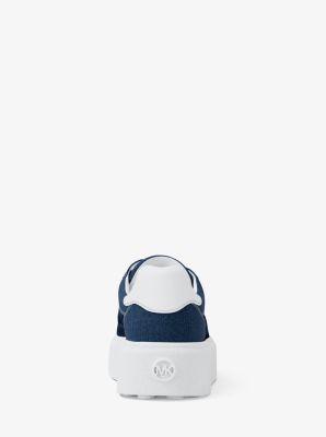 Espadrille &agrave; plateforme Romey en denim matelass&eacute;