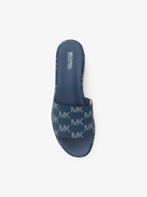 Sandalia tipo chancla Sadler con plataforma de jacquard con logotipo in [3356] | Michael Kors