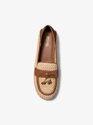 Zoe Crocheted Moccasin in LUGGAGE | Michael Kors