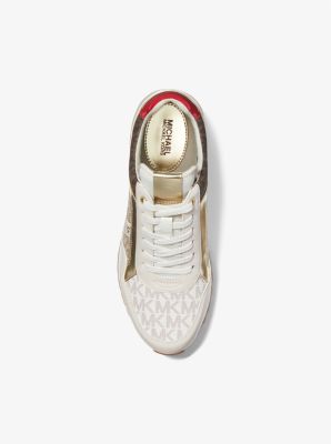 MICHAEL KORS POPPY COLOR-BLOCK LOGO SNEAKER, SIZE 11