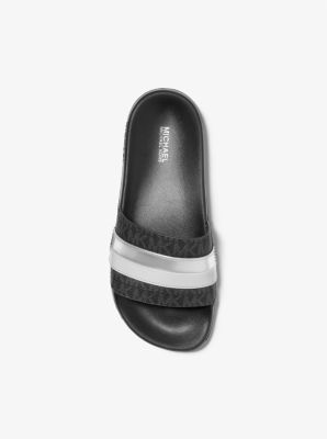 White michael hot sale kors slides