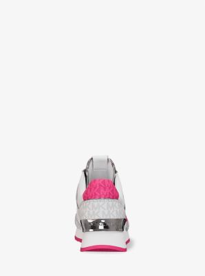 Maddy Two-Tone Logo Trainer in DRAGONFRUIT | Michael Kors