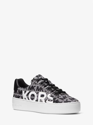 Michael Kors Logo Print Sneakers - White