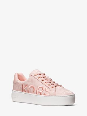 Poppy Embroidered Logo Jacquard Platform Sneaker