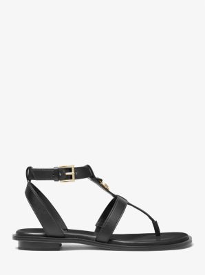 Sasha T-Strap Sandal in BLACK | Michael Kors