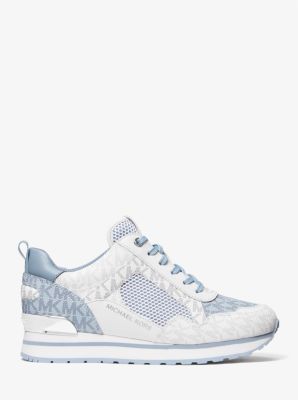 Wilma Color-Block Logo and Mesh Trainer in PALE BLUE | Michael Kors