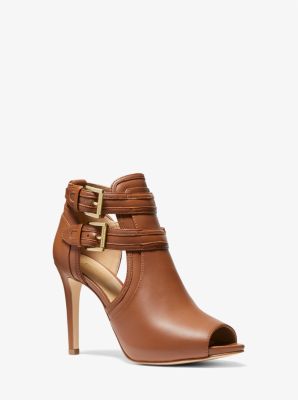 Lawson Leather Open-Toe Ankle Boot | Michael Kors