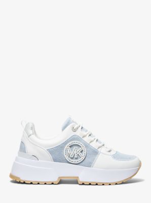 Cosmo Two-Tone Washed Denim Trainer image number 1