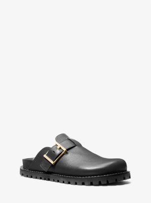 Michael Kors Easton Leather Clog In Black