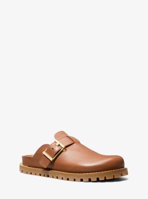 Michael kors robin studded leather and logo clog sale