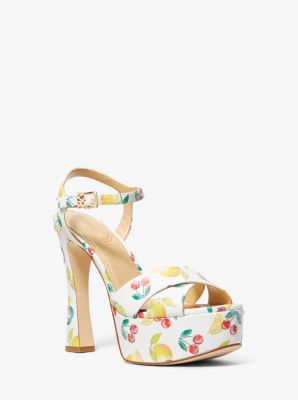 Leona Fruit Print Platform Sandal