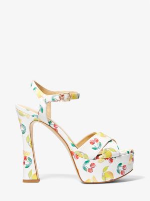 Leona Fruit Print Platform Sandal