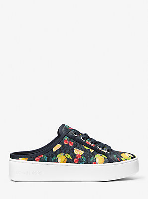 Poppy Fruit Print Logo Slip-On Sneaker