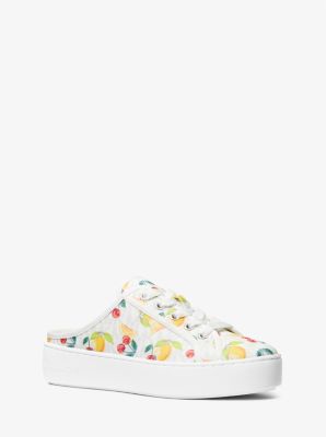 Poppy Fruit Print Logo Slip-On Sneaker