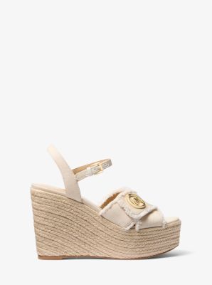 ☆ MICHAEL KORS☆ HANNAH デニム ウェッジ サンダル 公式アウトレット】HANNAH デニム ウェッジ サンダル - サンダル