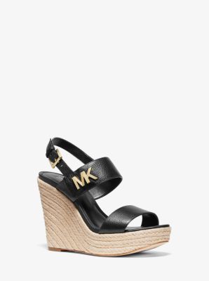 Deanna Leather and Jute Wedge | Michael 